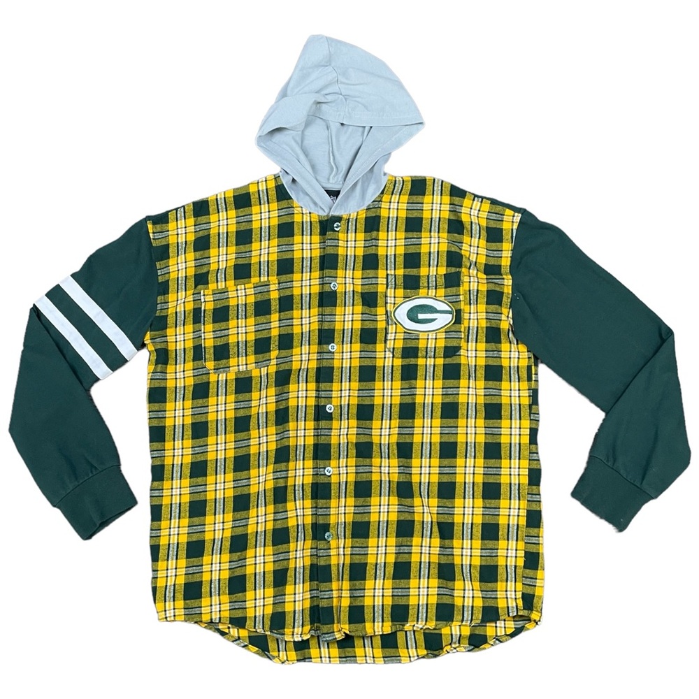 NFL TEAM APPAREL Green Bay Packers Hoodie Sweatshirt Mens L GBP 1919 Football